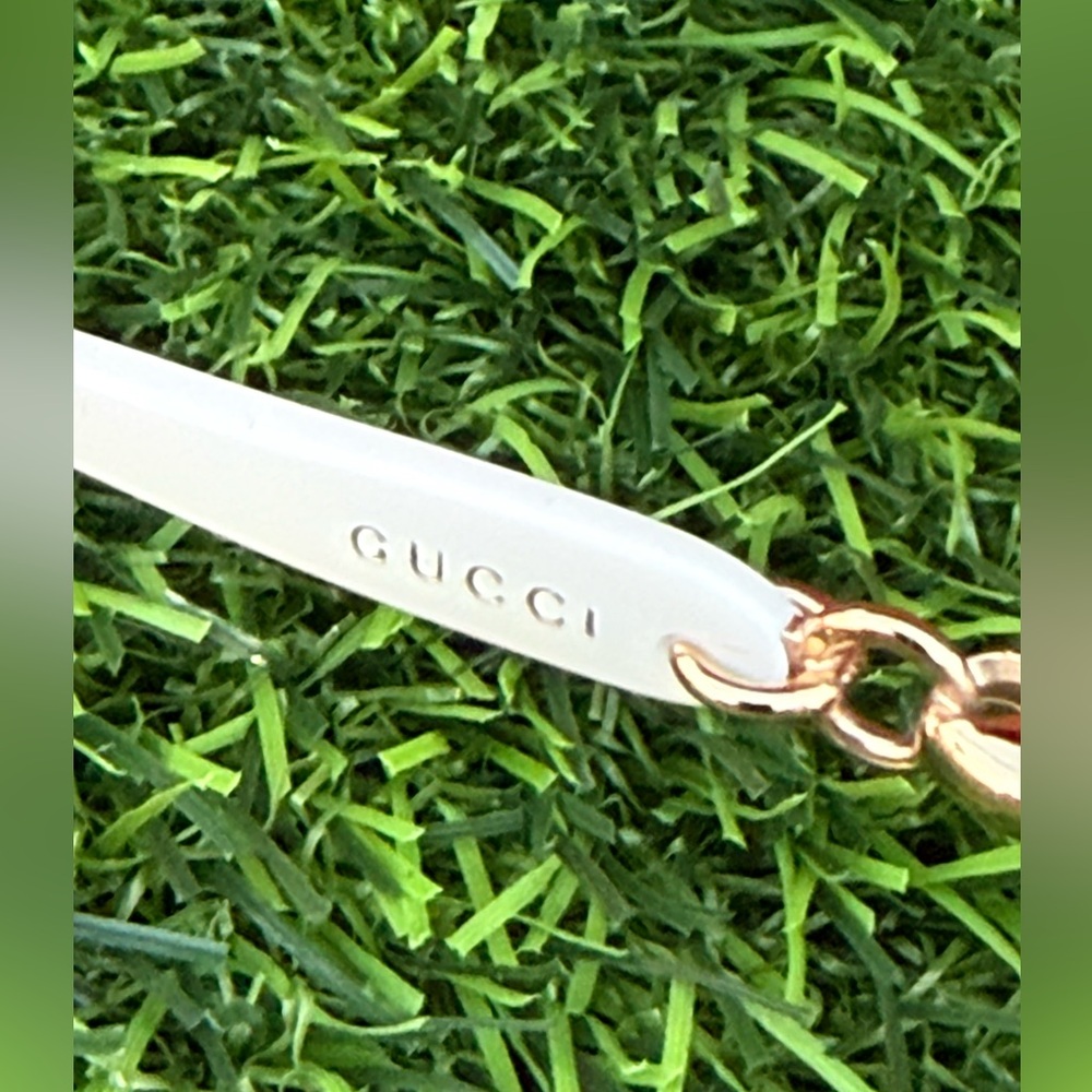 Gucci Gold-Tone Sunglasses with Brown Gradient Lenses - Picture 4 of 9